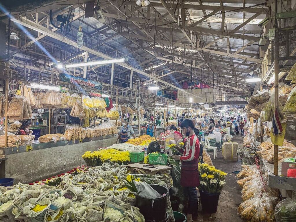 Ma Lai Flower Market Bangkok