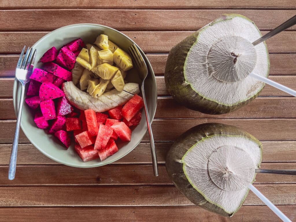 Fruit Salad And Coconut In Thailand