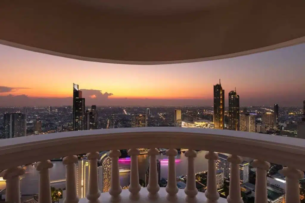 Lebua At State Tower Bangkok - View From Balcony At Night