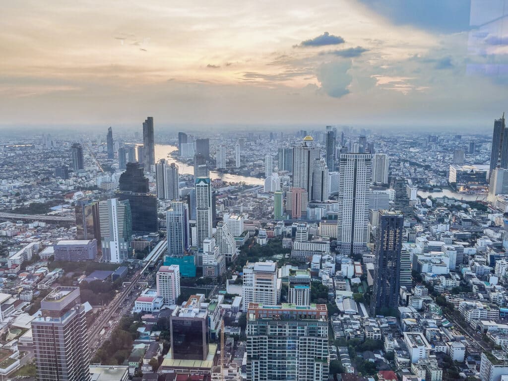 King Power Mahanakhon Skywalk Bangkok - View At Sunset