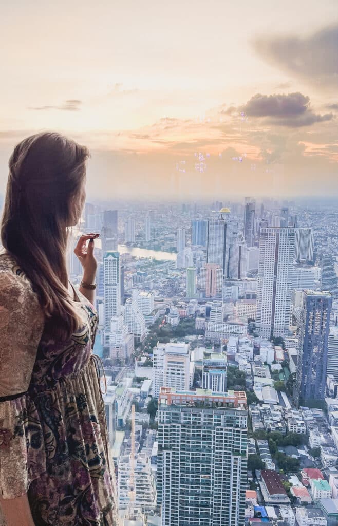 King Power Mahanakhon Skywalk Bangkok - Aussicht Zum Sonnenuntergang