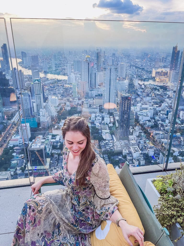 King Power Mahanakhon Skywalk Bangkok - Aussicht Zum Sonnenuntergang