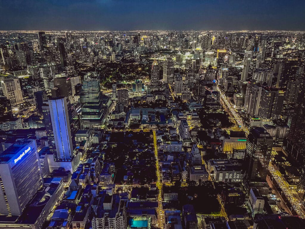 King Power Mahanakhon Skywalk Bangkok - Aussicht Zum Sonnenuntergang