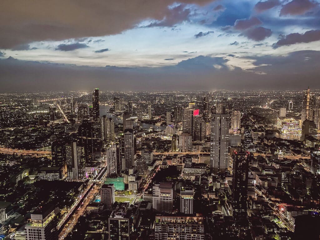 King Power Mahanakhon Skywalk Bangkok - View At Sunset