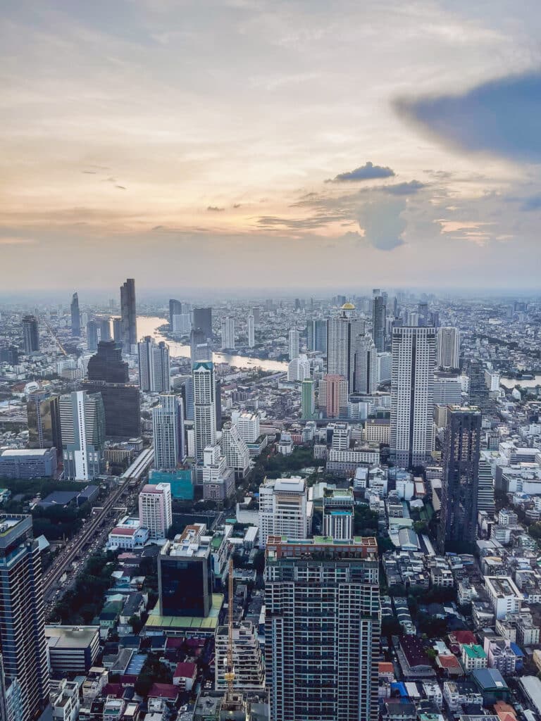 King Power Mahanakhon Skywalk Bangkok - Aussicht Zum Sonnenuntergang