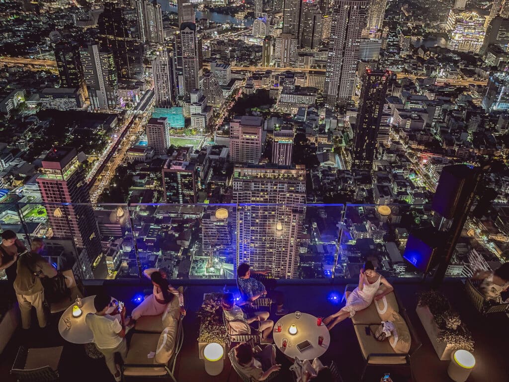 King Power Mahanakhon Skywalk Bangkok - Aussicht Zum Sonnenuntergang