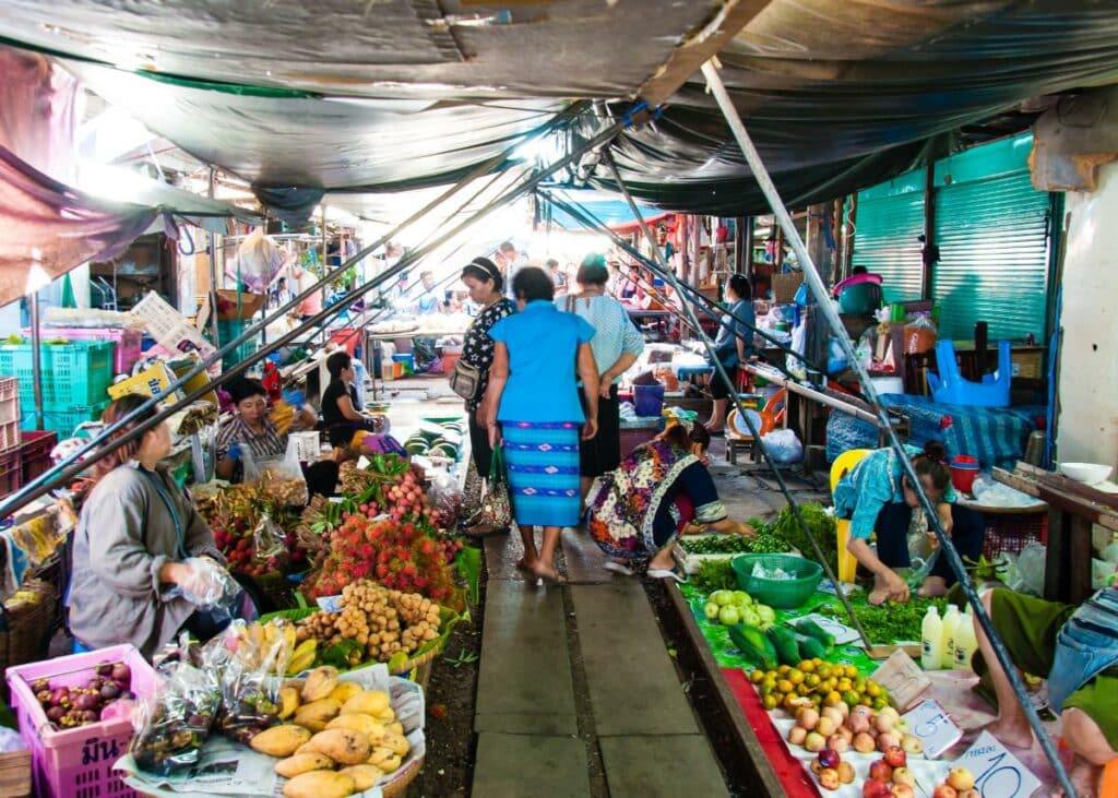 Maeklong Railway Market Thailand