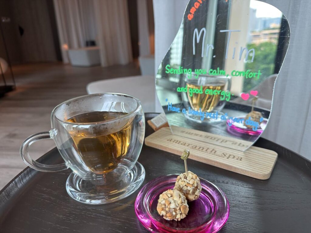 Willkommenstee Im Amaranth Spa