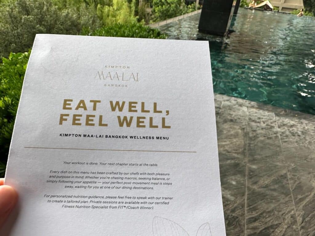 Karte Der Pool Bar Im Kimpton Maa-Lai Bangkok